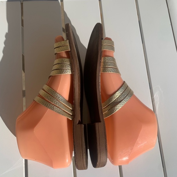 Kurt Geiger London summer gold leather shoes size 6-6.5 ( European 36.5) - Picture 8 of 14